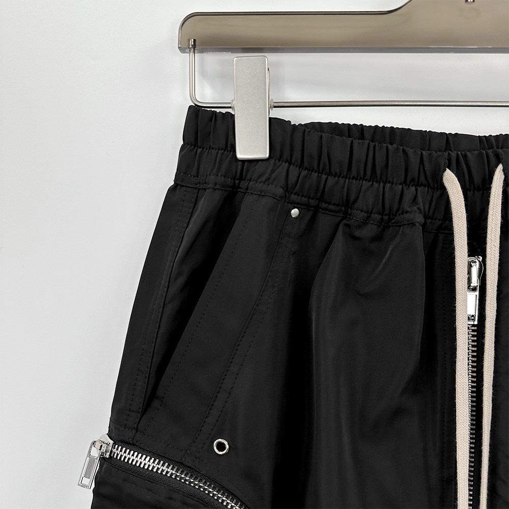 Dark Aesthetic Men's Cargo Shorts With Multi-zip Utility Pockets_voghion.com