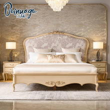贝诺歌高端宫廷复古法式实木家具欧式主卧布艺公主双人位大床家具