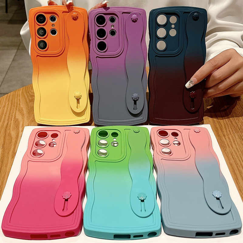 Suitable for Samsung S26Ultra Mobile Phone Case A17 Wristband S21 Stand A56 High-End Feel S25Fe Liquid A06A52