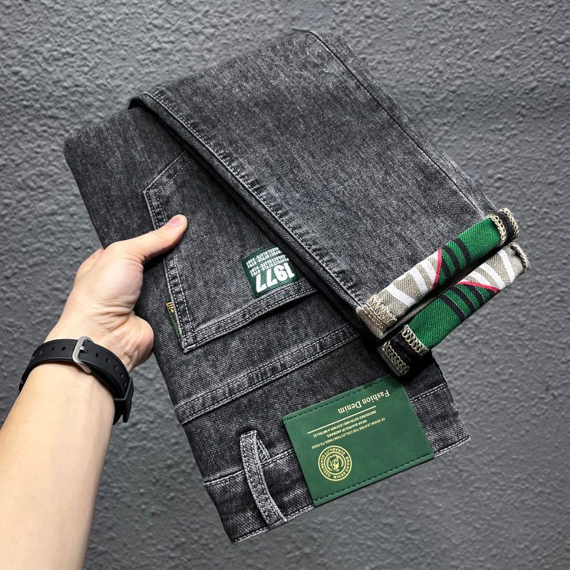 Men's Jeans Slim Fit Elastic Spring Trousers For Stylish Men_voghion.com