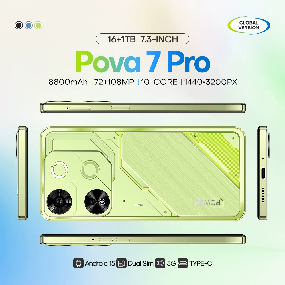 Смартфон Pova Pova7pro, 4G, 6.6-дюймовый Incell экран, 2+16 ГБ
