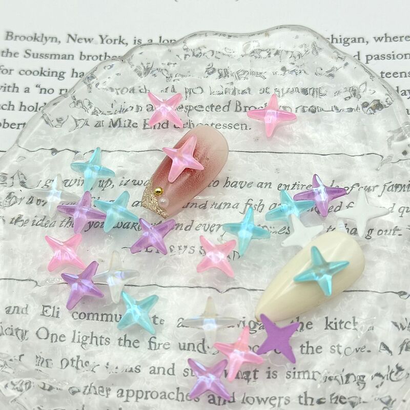 Star Nail Art Accessories Internet Celebrity Aurora Mocha Color Flat Bottom Special-Shaped Diamond Four-Pointed Star Water Ripple Nail Diamond Accessories Star Nail Art Accessories Internet Celebrity Aurora Mocha Color Flat Bottom Special-Shaped Diamond Four-Pointed Star Water Ripple Nail Diamond Accessories