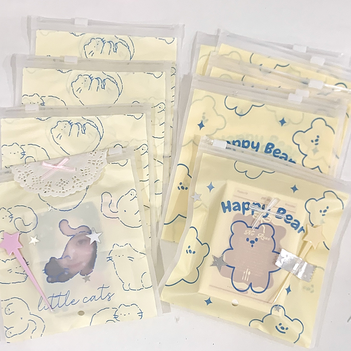 ins风卡通可爱礼品包装拉链滑条袋小卡礼物打包高颜值自封袋