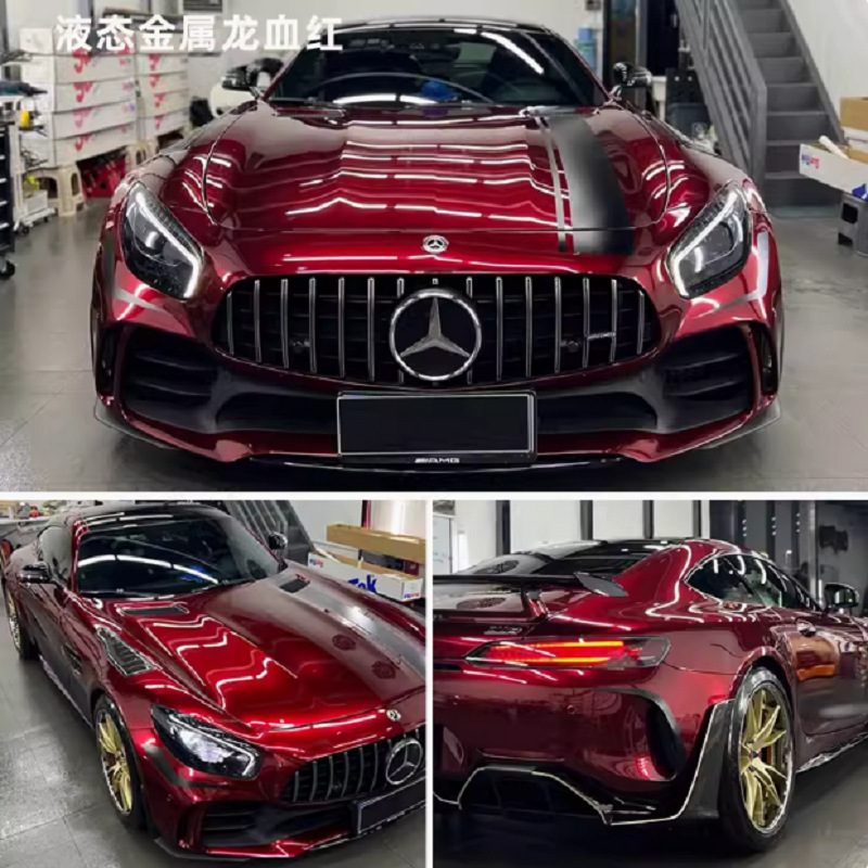 ペット車の色変更フィルムストリーマーブラックチャーミングレッドメタルソウルモーションルビーレッドロマニーレッド液体ドラゴンブラッドレッド|undefined