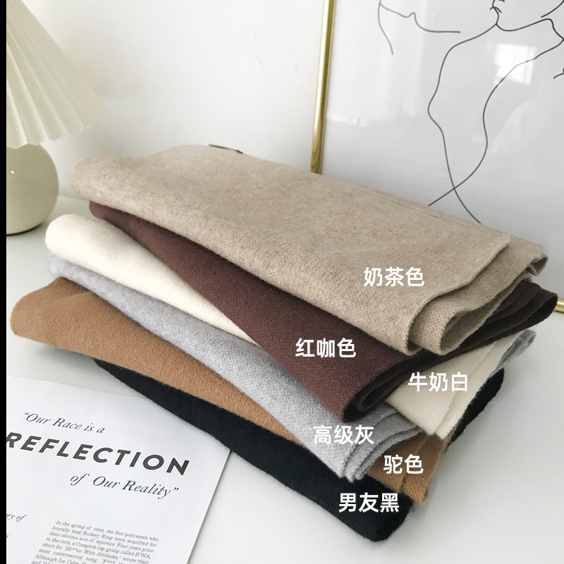 Quality soft keep warm demi-season solid color scarf