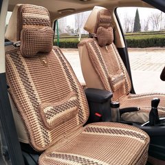 自動車座布団四季通用型亜麻編み通気シートカバーワゴン車五席全包囲シートカバー