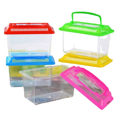 Mini portable small fish tank transparent aquarium pet box plastic turtle tank goldfish tank fish box turtle box