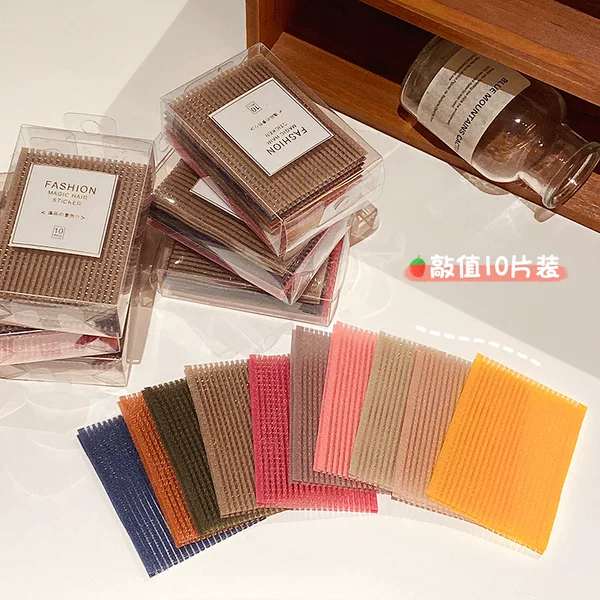 Trendy Colorful Hair Stickers, Bangs Stickers, Hair Patches for the Top of the Head, Hair Tidying Magic Stickers for Women, Adult Hair Tools