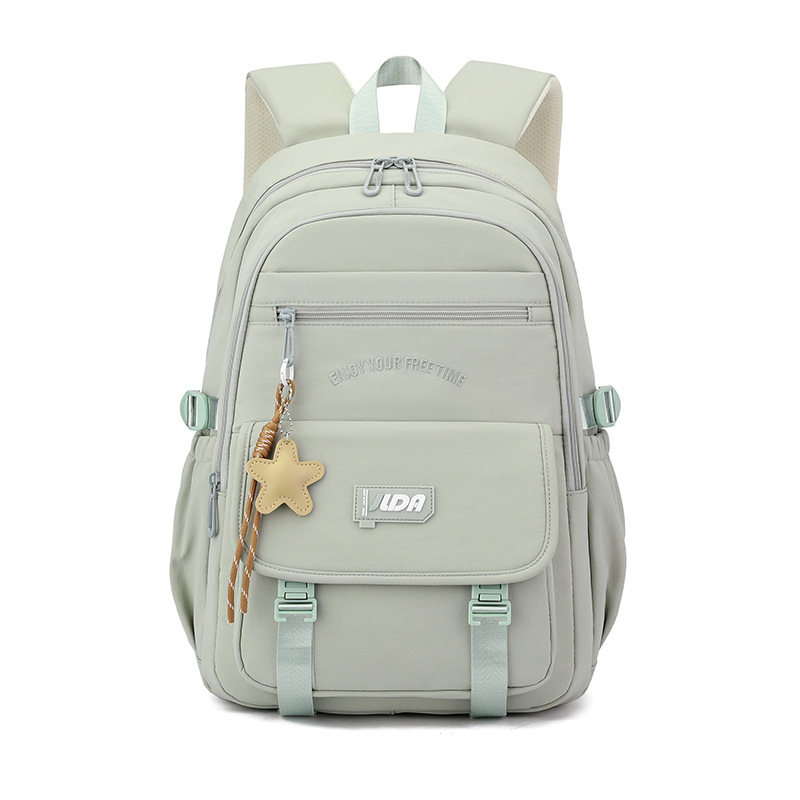 Mochila de escolares fresca y simple, mochila de hombro de alta capacidad, mochila de ocio para mujeres.