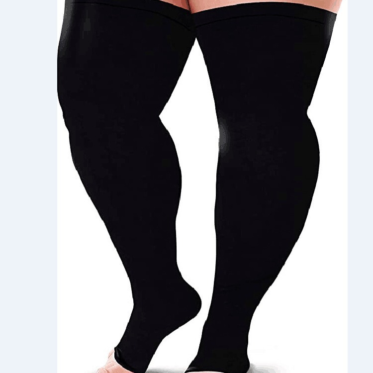 Plus size stockings silicone secondary elastic socks curved segmental pressure vein compression socks size S-5XL