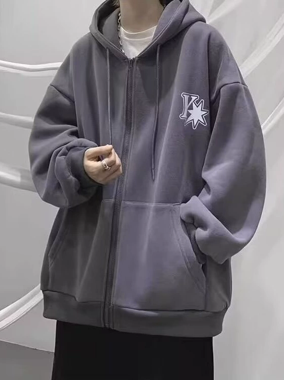Autumn demi-season jacket, sports hoody, sweatshirt, American style