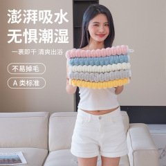 2024 New Style Coral Fleece Bamboo Fiber Absorbent Non-falling Hair Towel Household Wholesale 