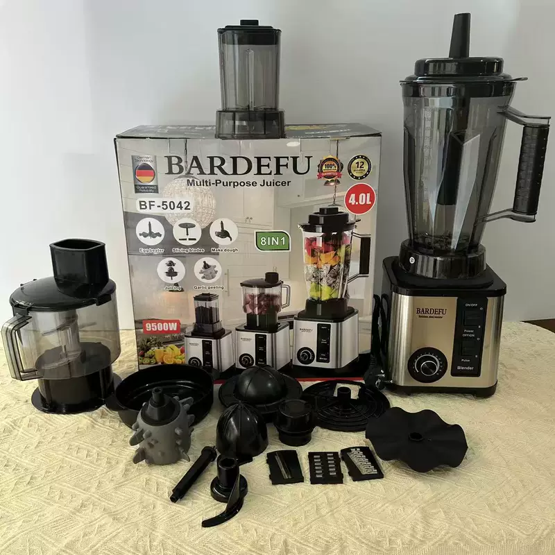 Блендер BARDEFU BF-5042/BF-5082 8-в-1 многофункциональный миксер-соковыжималка, 4.0 л, функции кухонной обработки