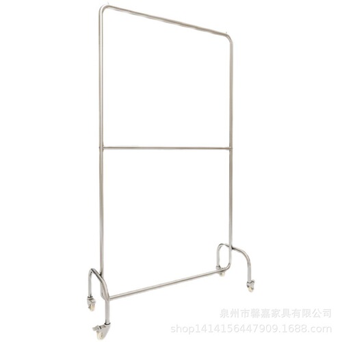 Clothes Rack Women's Clothing Store Floor Clothes Rack Adjustable Display Rack Stainless Steel Double Layer Mobile Display Rack Hanger