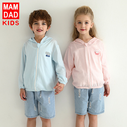 Children's coats thin clothing tops summer thin coats skin clothing cotton boys and girls coats summer