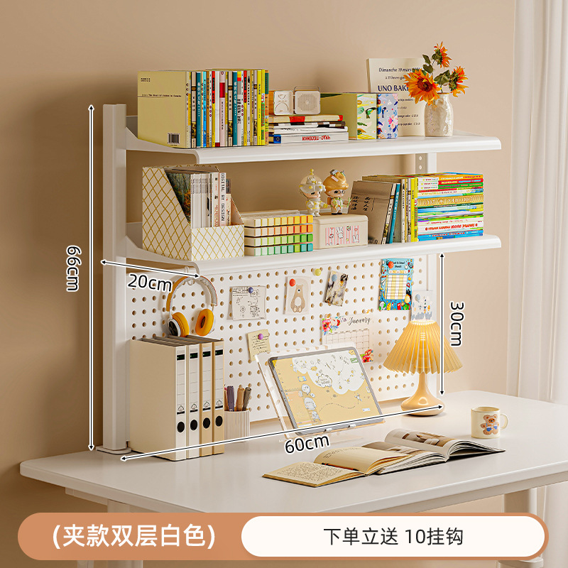 Estante de escritorio estante de escritorio estante de hierro forjado multicapa estante de exhibición para estudiantes