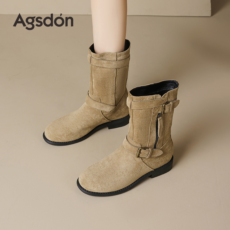 Augusto Lion Denmeillard Martin botas mujeres 2026 nuevo otoño botas marrones botas de vaquero retro occidental
