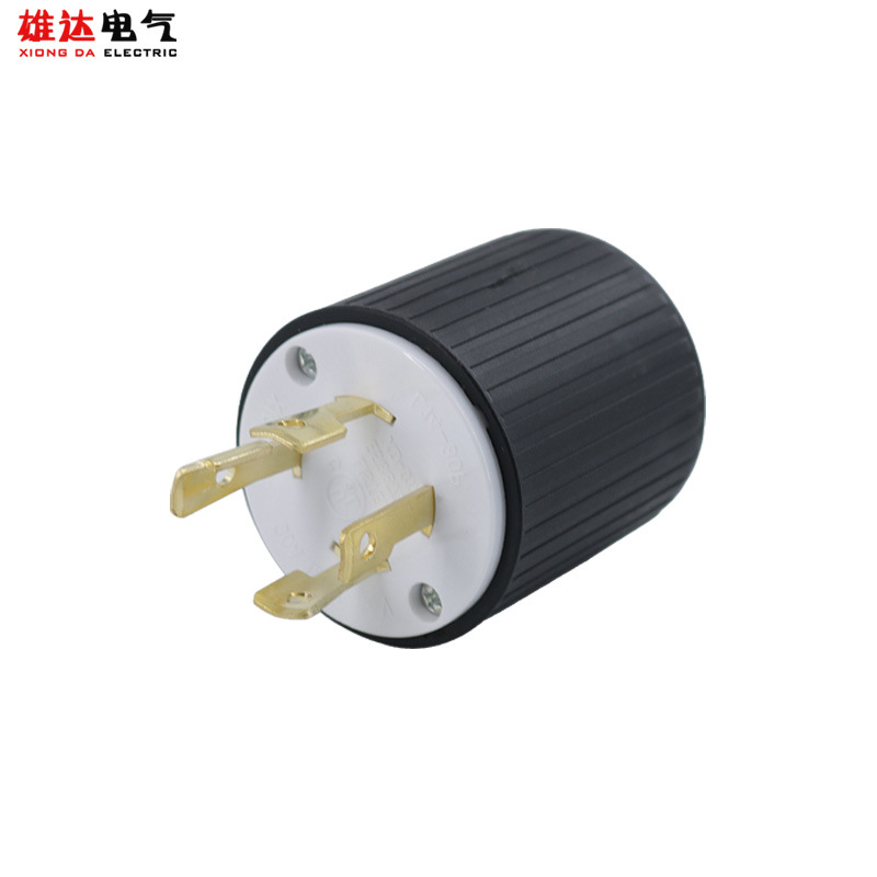 雄达/XIONGDA 美标电源工业插头 NEMA L14-30P大功率锁式插头UL