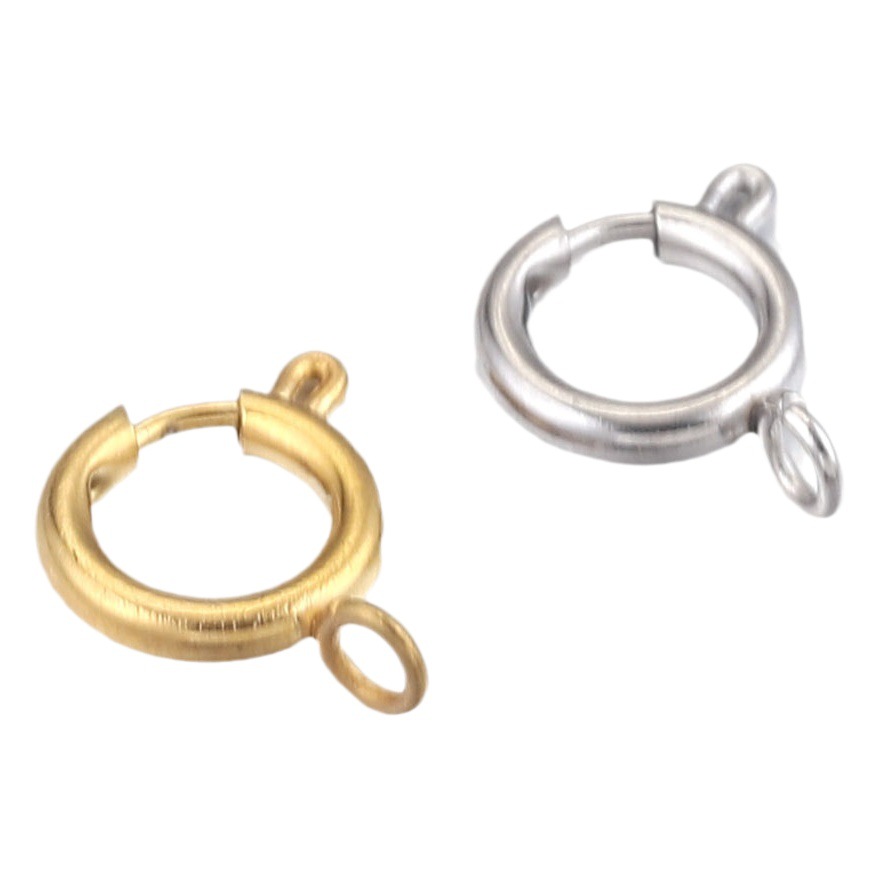 メッキ金色ステンレス鋼パチンコスプリングバックルチタン鋼水バブルバックルdiy手作りアクセサリー丸バックル