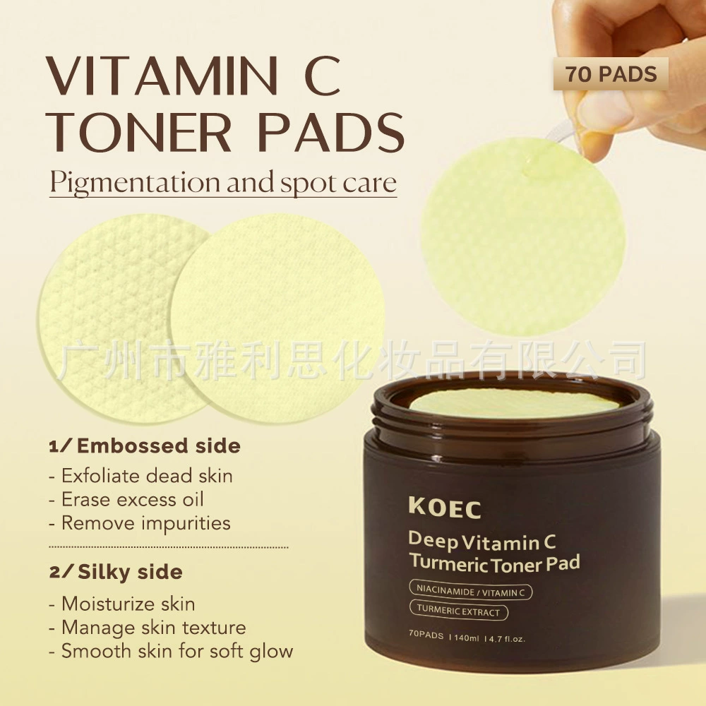 Тонер-пэды KOEC Deep Vitamin C Turmeric, ниацинамид, 70 шт. (140 мл)