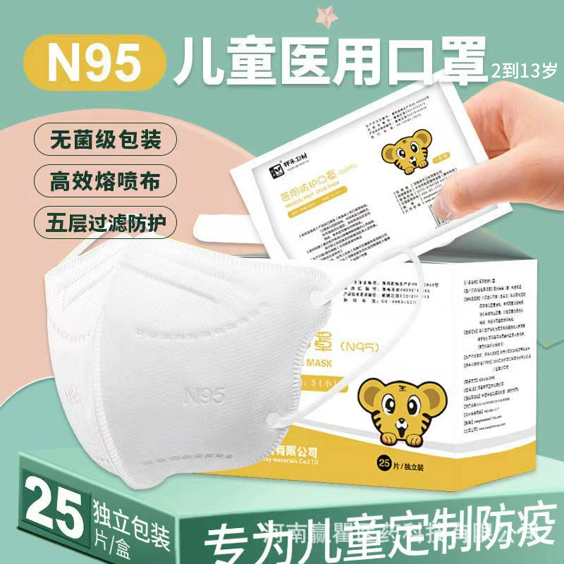 Xianghe Medical N95 Детская 3D трехмерная защитная маска Медицинский уровень 5 слоев защитная одноразовая маска