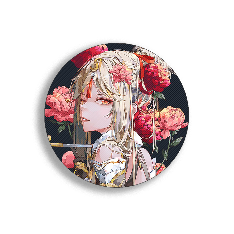 58mm Game Genshin Impact Brooch Pins Anime Badge Cosplay Yae Miko Xiao Zhongli Accessories For Clothes Backpack Decoration Gift