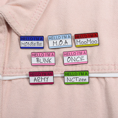 個性彩色英文字母對話框造型合金烤漆胸針上衣外套潮酷百搭徽章