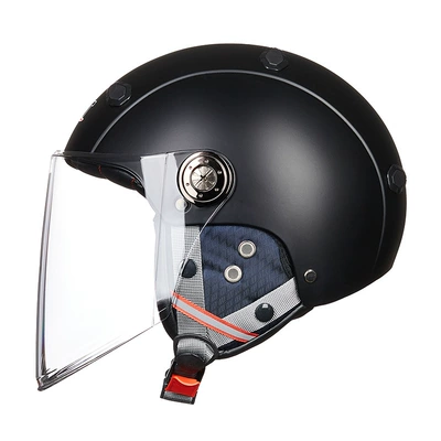 Helmet Suitable for All Seasons, Motosiklet kaskı (dəbilqə) - matte-black-transparent-long-mirror-one-size-fits-all-l
