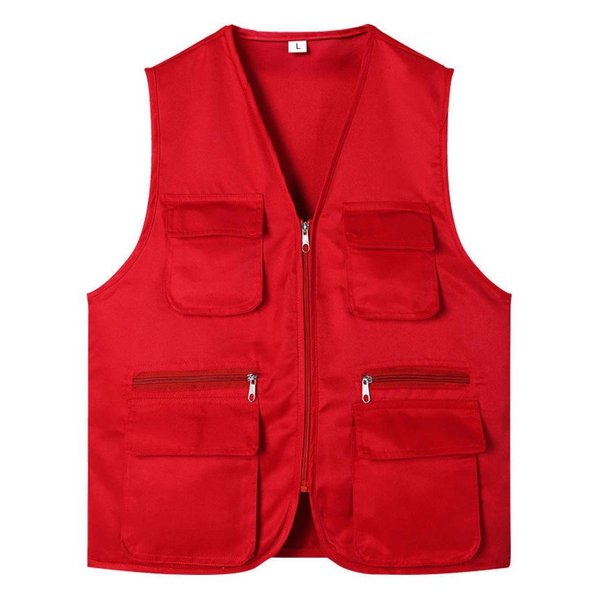 Ropa de trabajo voluntaria chaleco impresa tridimensional grupo de construcción voluntario chaleco voluntario publicidad de bienestar público bolsillo