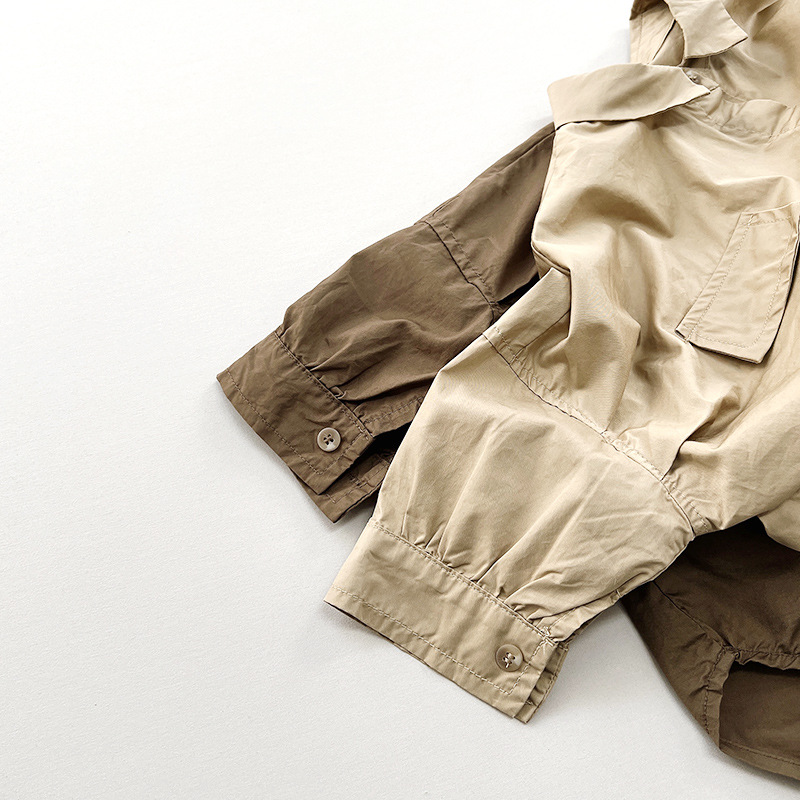 Camisa de longitud media para niños primavera y otoño nuevas niñas estilo coreano chaqueta mori suelta personalizada ropa para niños moda para bebés