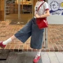 显瘦宽松夏季高腰七分裤