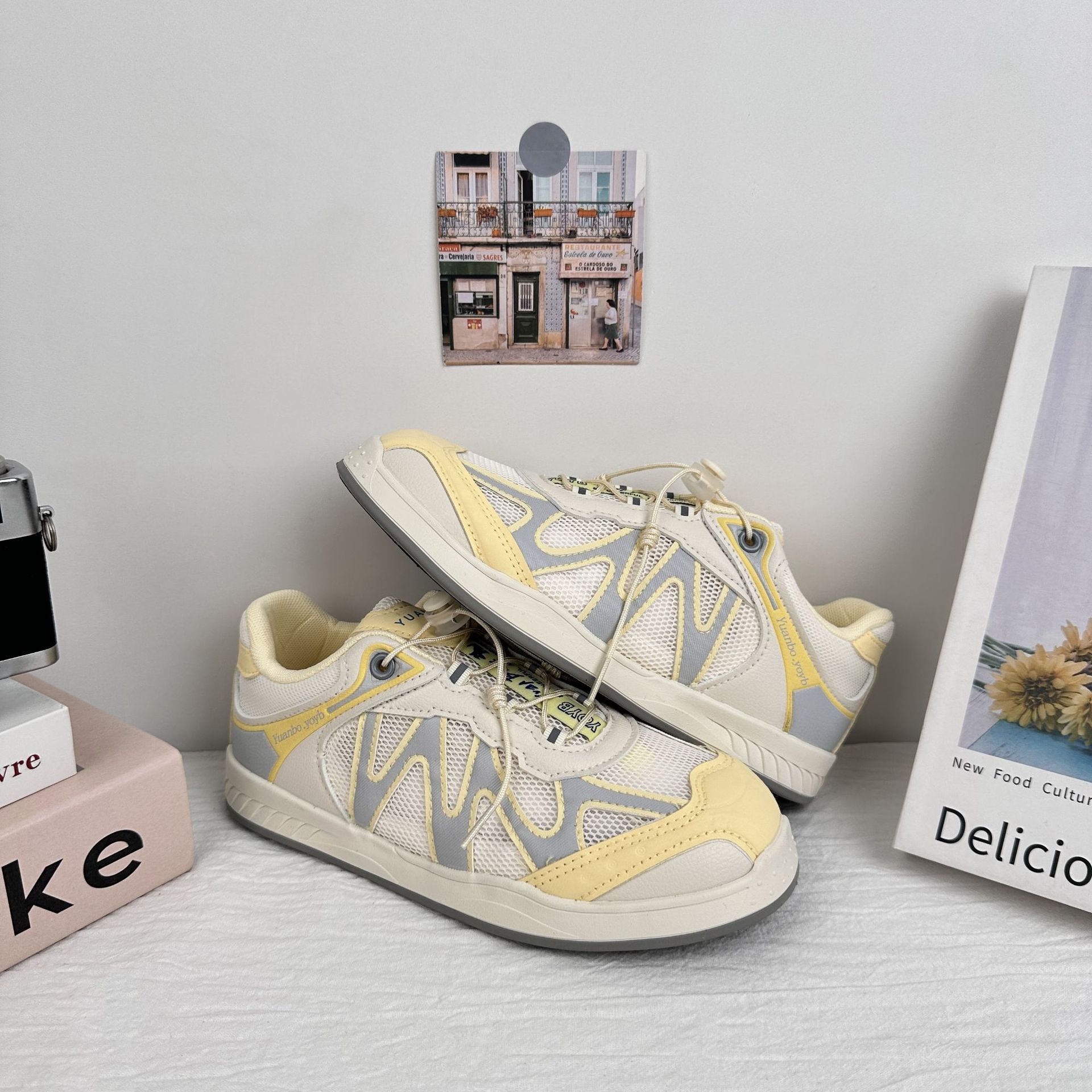 Yuanbo2025 verano nuevo mesh transpirable con suela suave Gump zapatos de moda para mujeres al aire libre zapatos de moda deportivos casuales