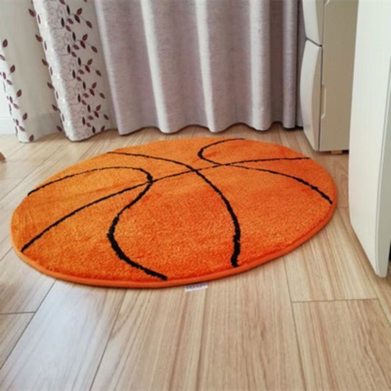 Alfombrilla redonda, alfombra de fútbol, patrón, dormitorio para niños, manta lateral, escritorio y silla, almohadilla para los pies, antideslizante