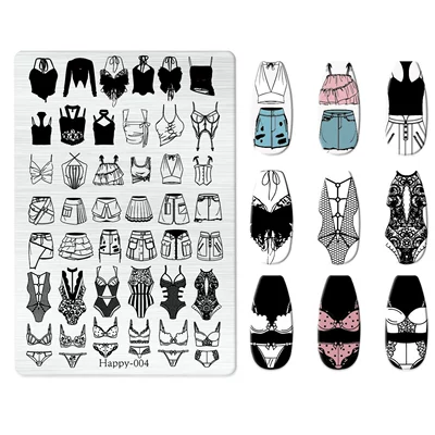 Art Bow Cartoon Line Frosted – Dırnaq bəzəkləri - happy-004-with-back-plate