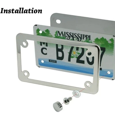 Stainless Steel Motorcycle License Plate – Nömrə qabı