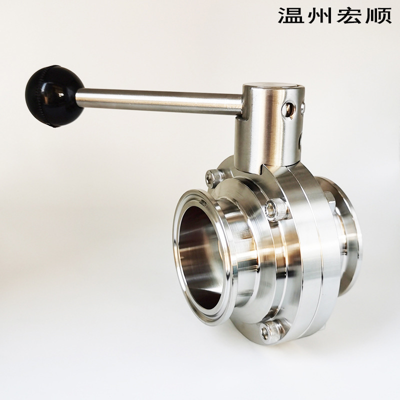 304 stainless steel sanitary grade manual quick load butterfly valve…