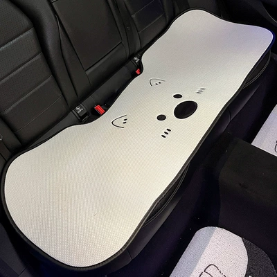 Linen Car Seat Cushion, Suitable for: Seat cushion, seat cover - four-seasons-linen-style-west-highland-cute-puppy-rear-seat-cushion-leaflet-no-specifications