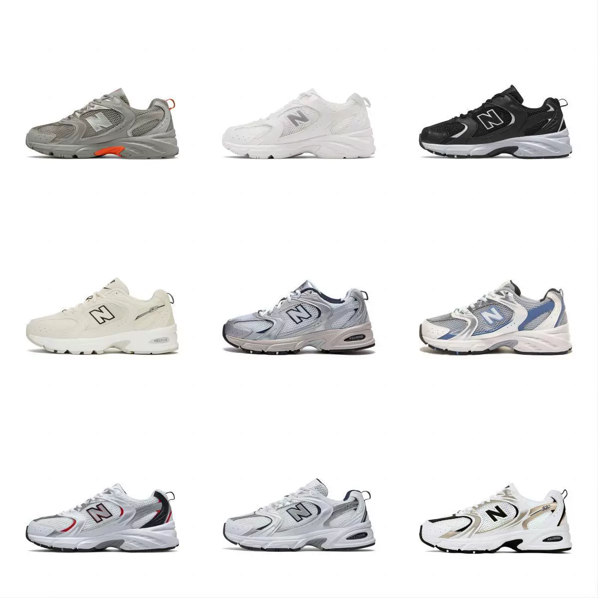 Putian Chunyuan NB530 Серебряная ретро папочка обувь мужская и женская обувь летняя сетка для повышения досуга спортивные кроссовки