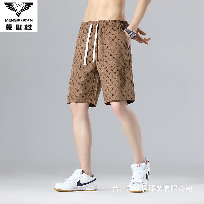 Moncler Style Full-Print Summer Men's Shorts Casual Pants Fashion Sports Versatile Thin Breathable Wholesale