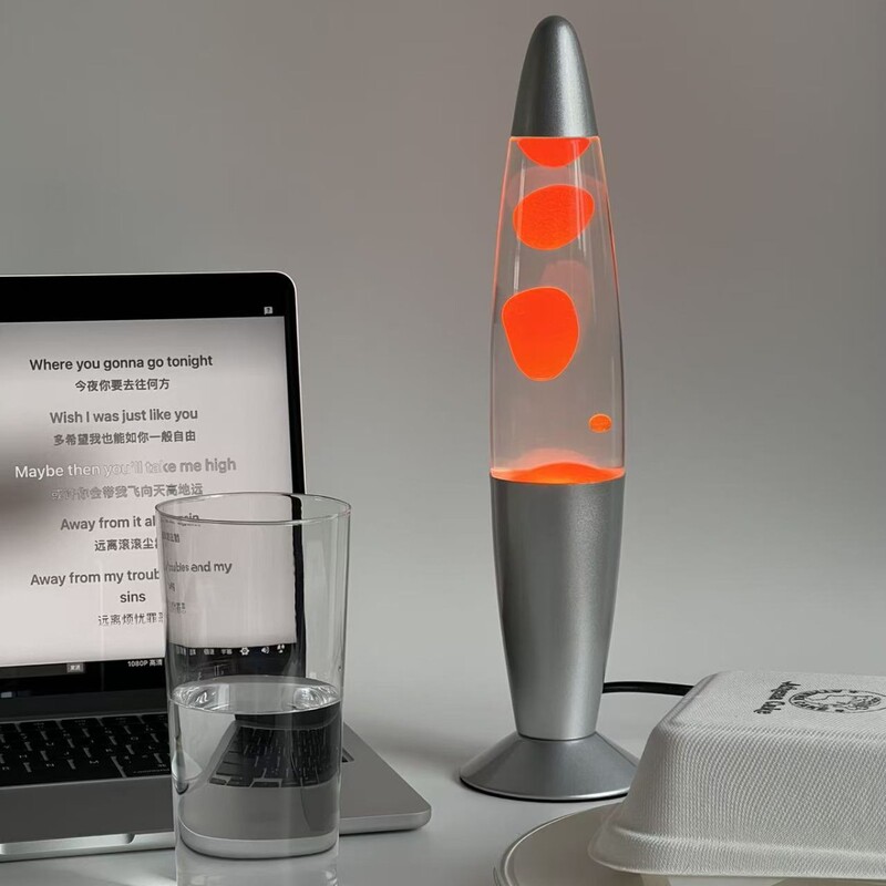 European standard metal bottom wax lamp volcanic lava lamp creative decorative lamp jellyfire lamp bedroom night lamp bedside lamp