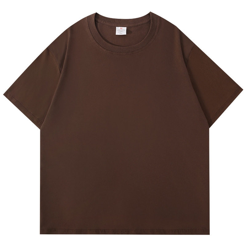 2025 春夏新作通気性クール Tシャツ高密度ニット高重量半袖ヘビーコットン無地イン|undefined