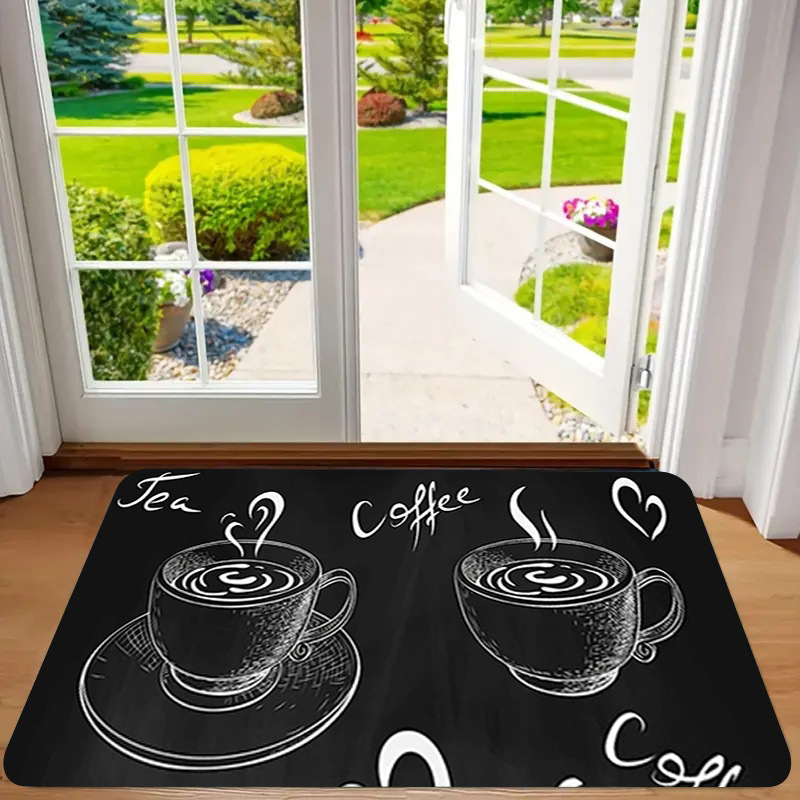 Alfombra de franela estampada, estilo playa, antideslizante, resistente a la suciedad, resistente al desgaste, alfombra para la entrada, dropshipping transfronterizo Y2.