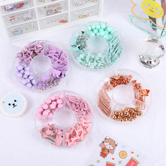 Macaron paper clip set multifunctional combination set folder color binder clip office combination set
