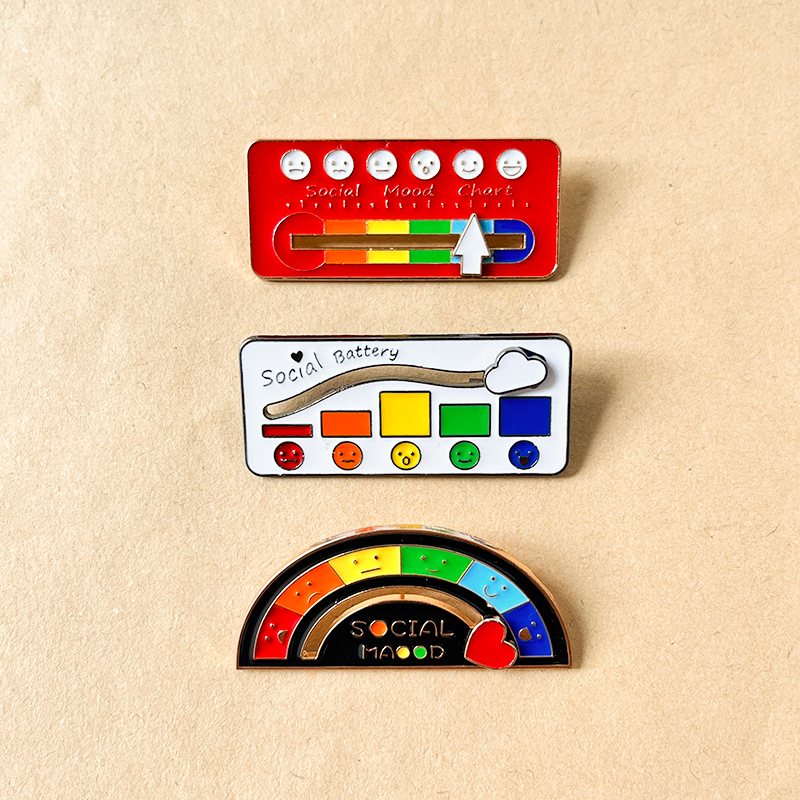 10g Weight Brooches Classification Cute Pin Letter Face Alloy Enamel Unisex Brooches