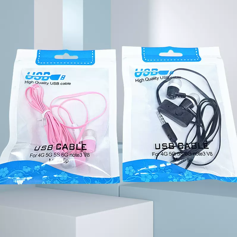 入耳式通用耳机可以接打的电话的扁线耳机二元货源