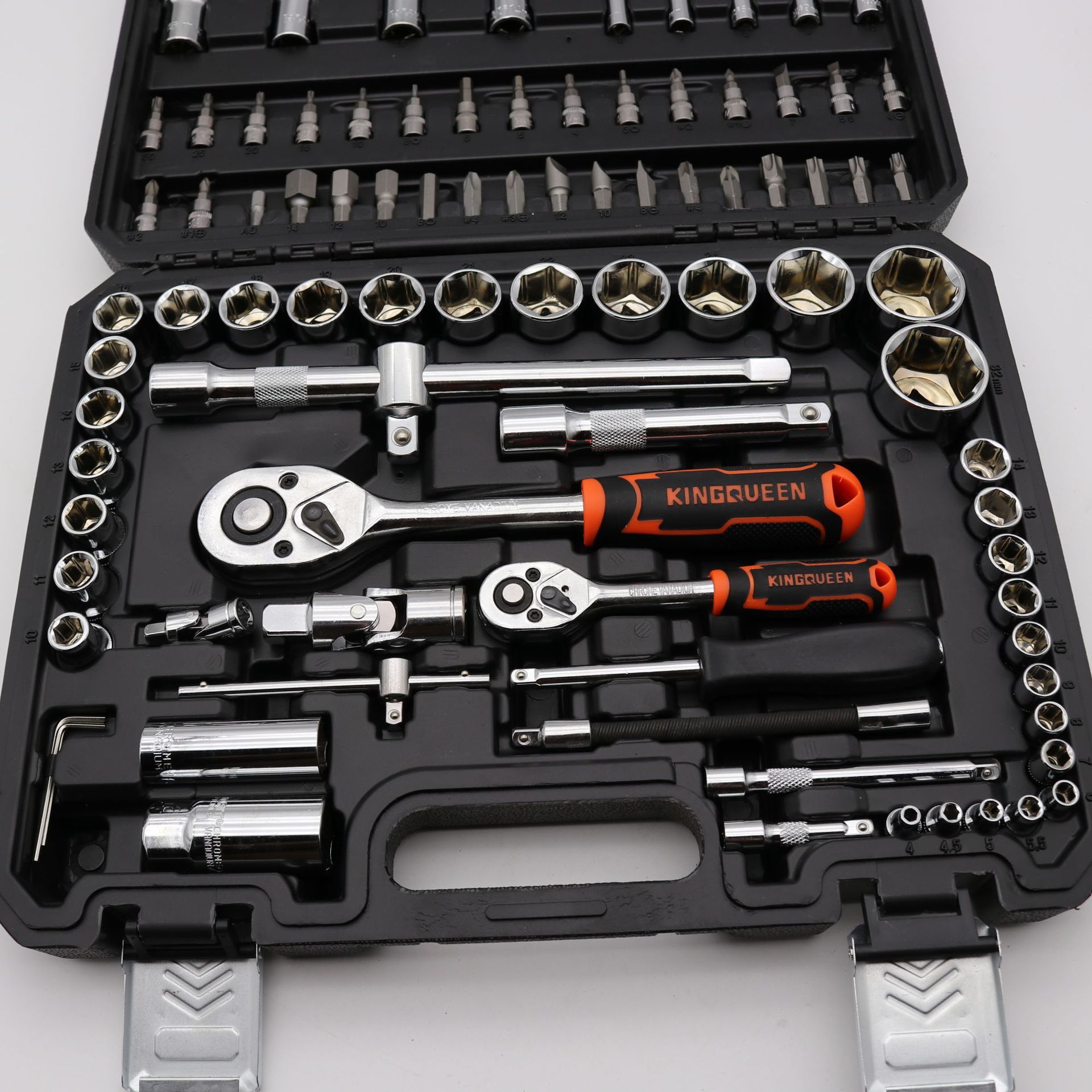 46件套装组套套筒扳手快速 小飞汽修汽车维修棘轮螺丝刀组合工具