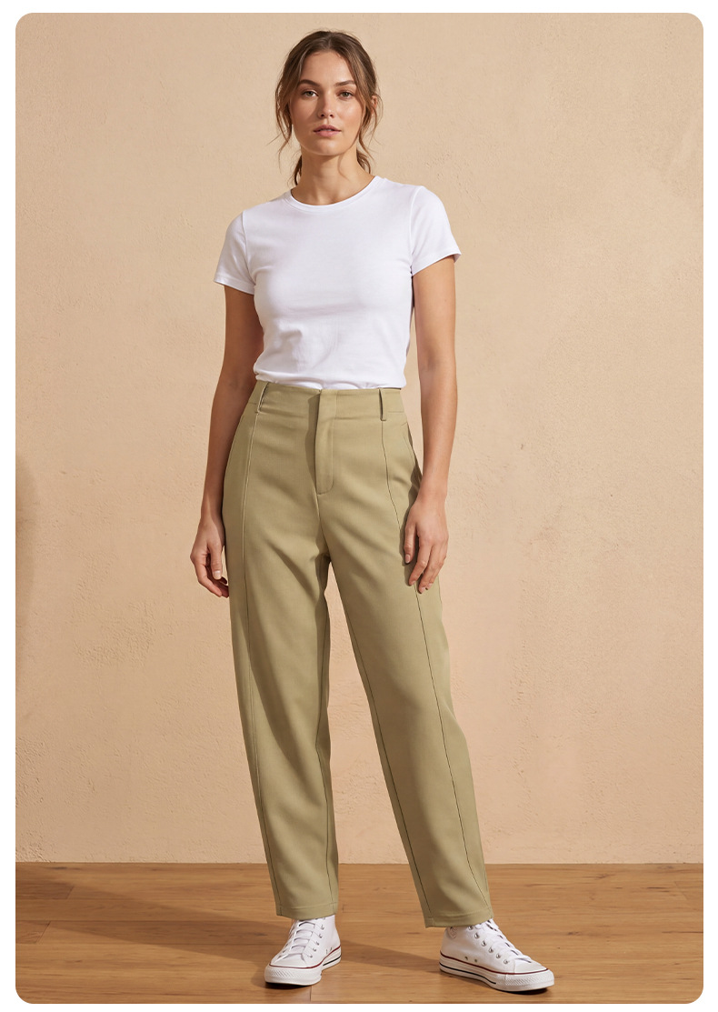 Quần culottes nữ ống rộng cạp cao chất modal mềm rũ dáng suông — trà xanh matcha chi tiết 26