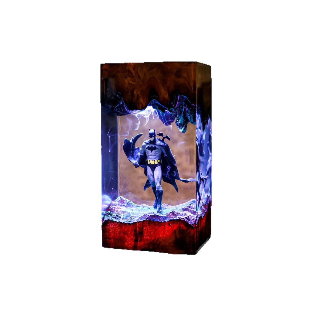 Batman epoxi luces nocturnas hechas a mano regalos únicos del Día del Padre