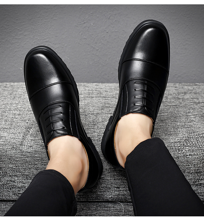 Men's Formal Oxford Patent Leather Suede Pointed Toe Business Casual Shoes_voghion.com