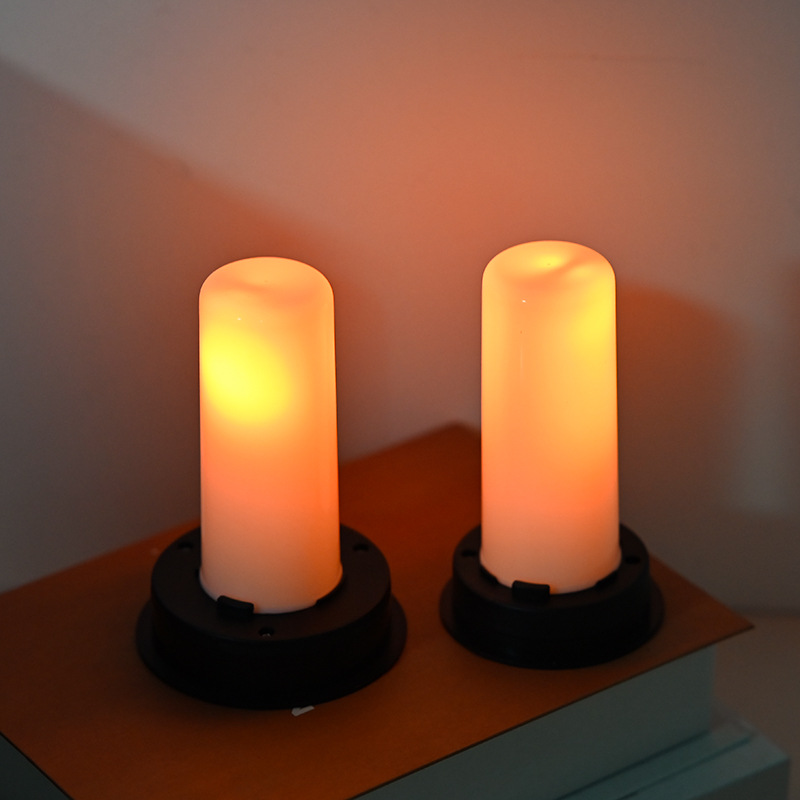 厂家直销太阳能火焰电池盒风灯圆柱形电池盒户外照明配件电池盒